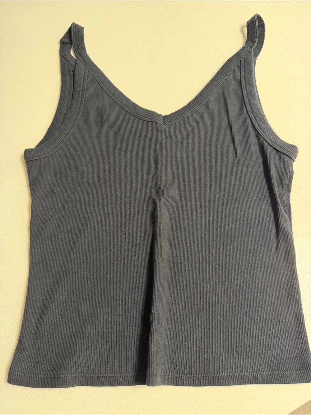 Pilcro Ribbed V-Neck Camisole - Black